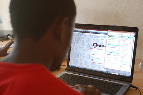 Alie, getting logged into Ushahidi